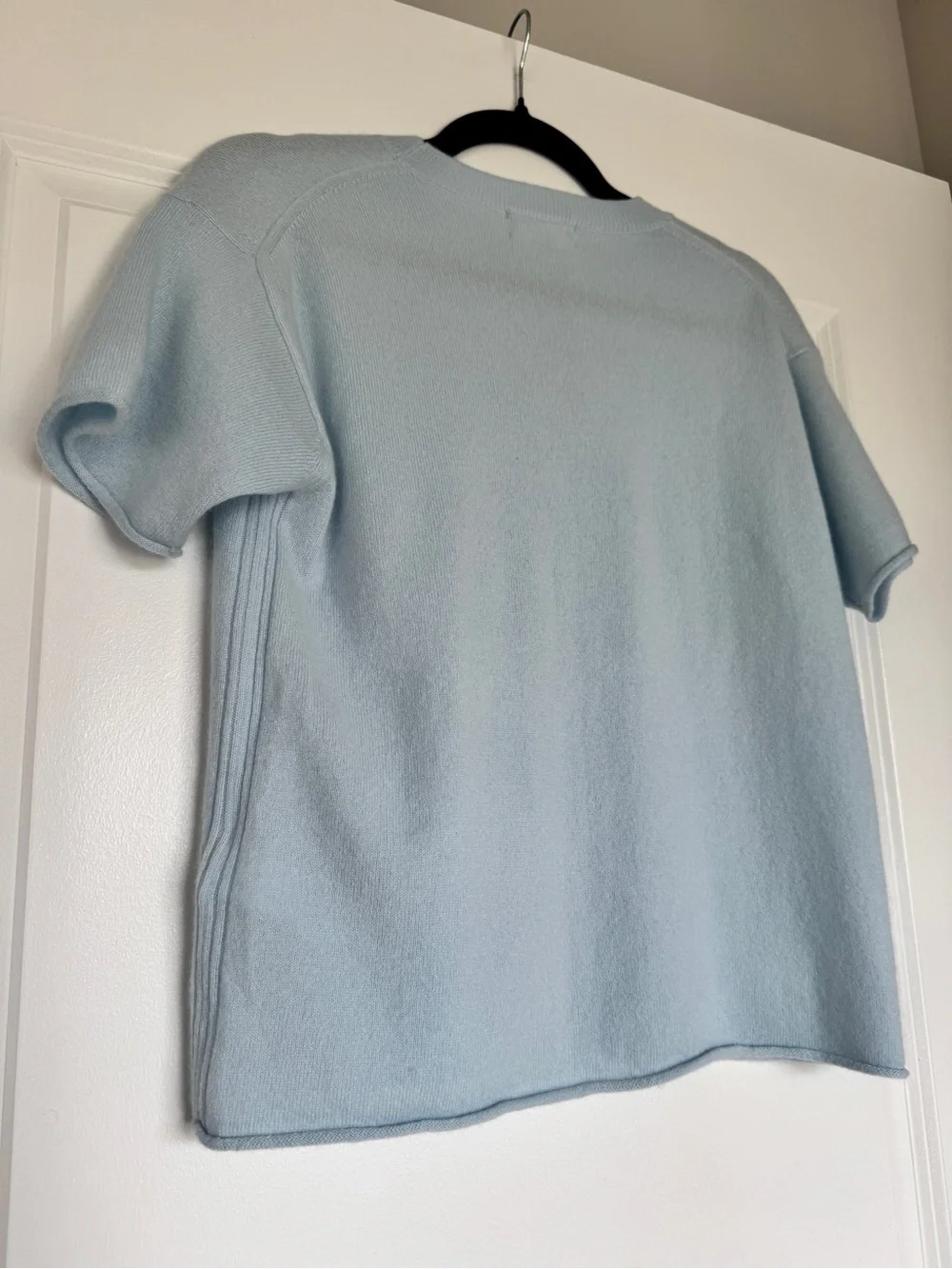 NWT J. CREW Women’s Cashmere relaxed T-shirt Dark Midday Skies Blue XS *NOTE*